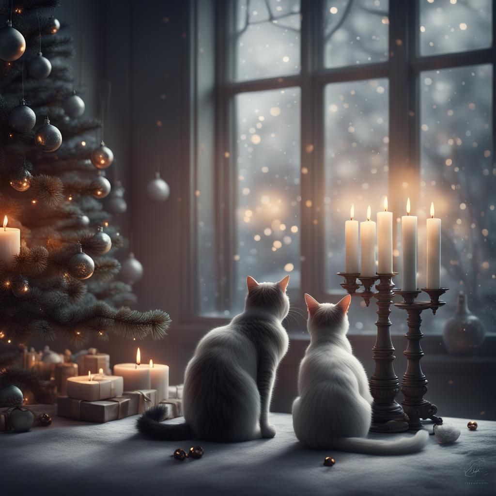 Christmas cats  by @Sig