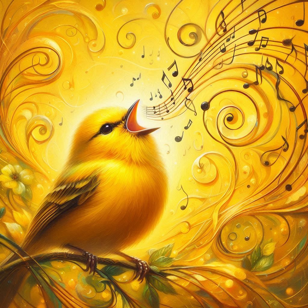 Yellow bird sings