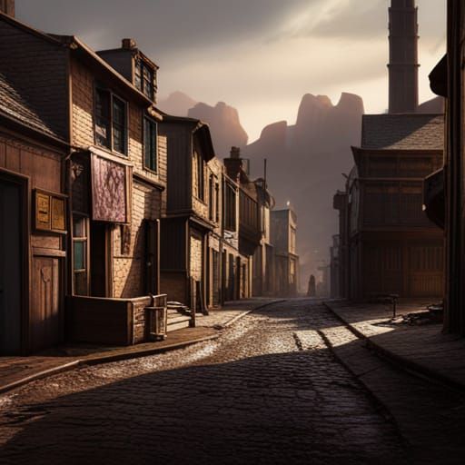 Victorian Era Slums: Detailed Matte Painting