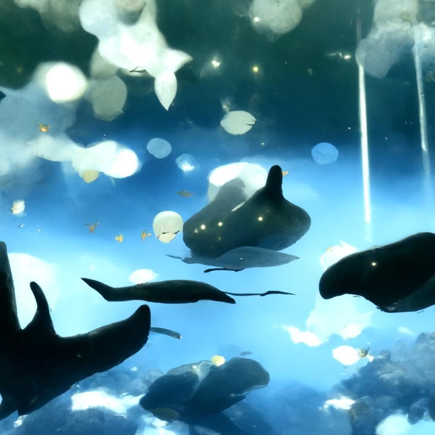 sparkling sperm whales