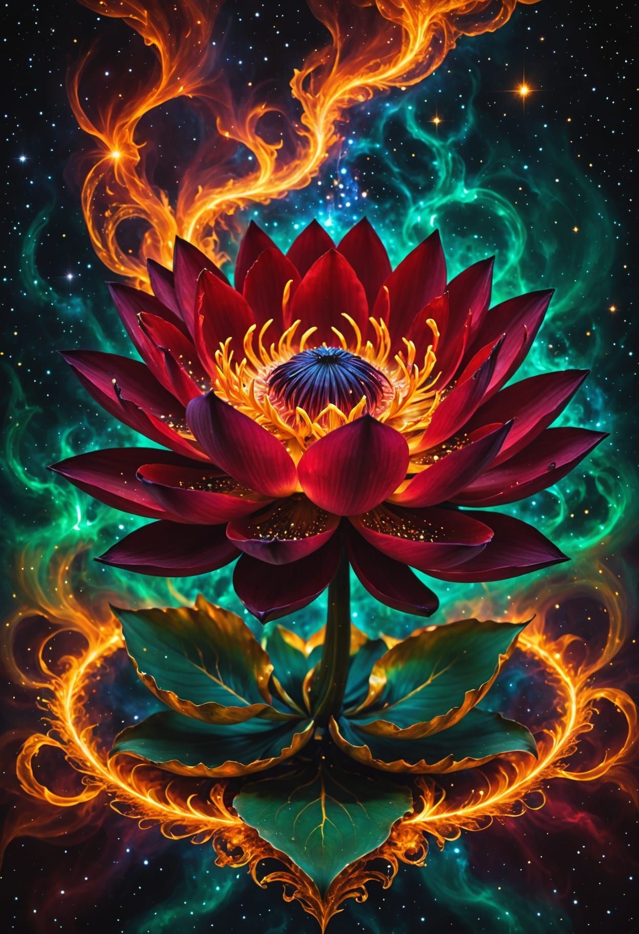 cosmic lotus  by @Zepp