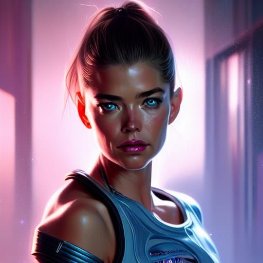 photorealistic, Cyberpunk young Denise Richards - AI Generated Artwork ...