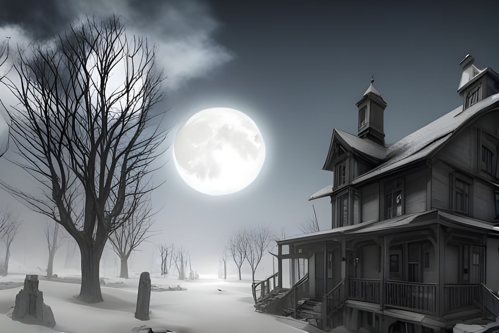 When the night like this is full moon bright...