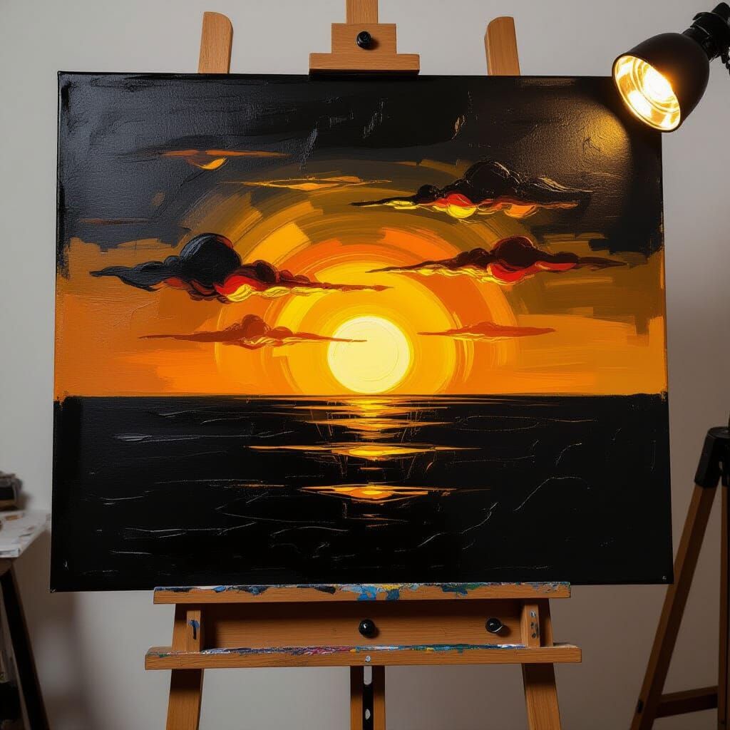 Painted sunset