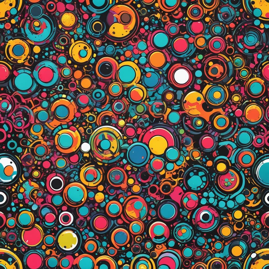 colorful futuristic rounded patterns