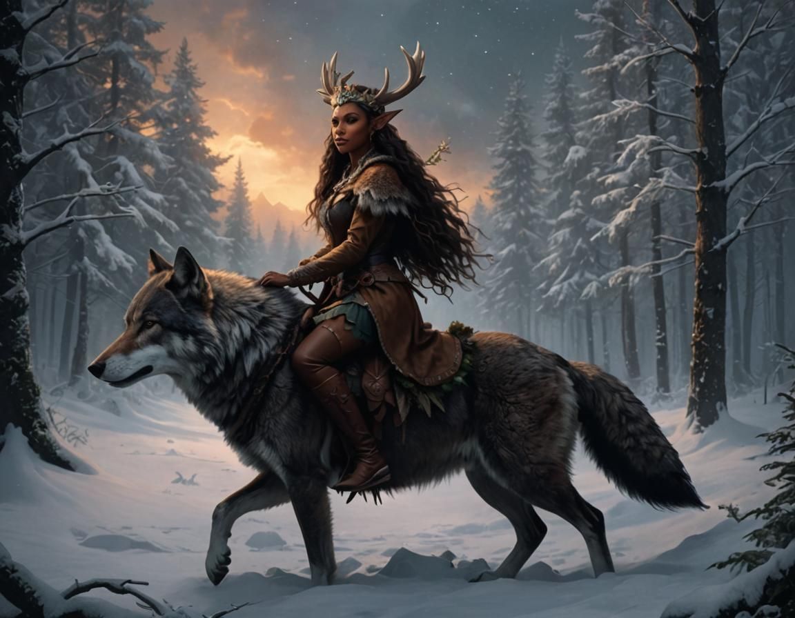 Wolf Rider 13 - AI Generated Artwork - NightCafe Creator