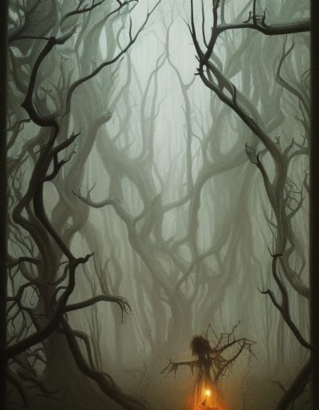 eldritch forest trees - AI Generated Artwork - NightCafe Creator