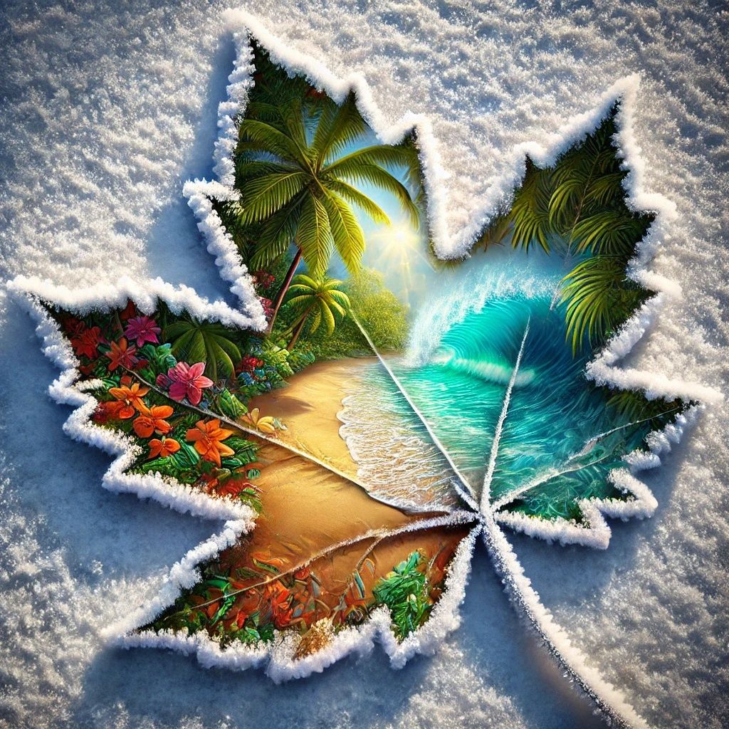 Winter Meets Paradise | 950+ DALL-E 3 prompts in my tutorials!