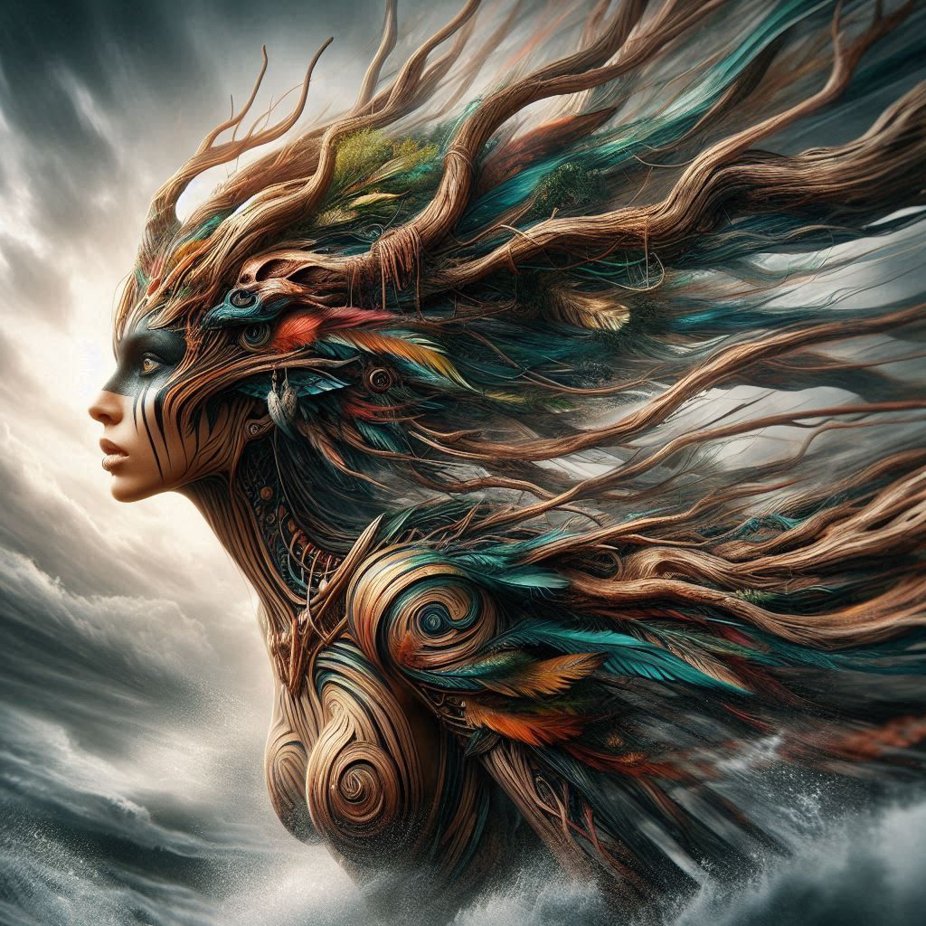 double exposure beautiful fantasy portrait landscape..