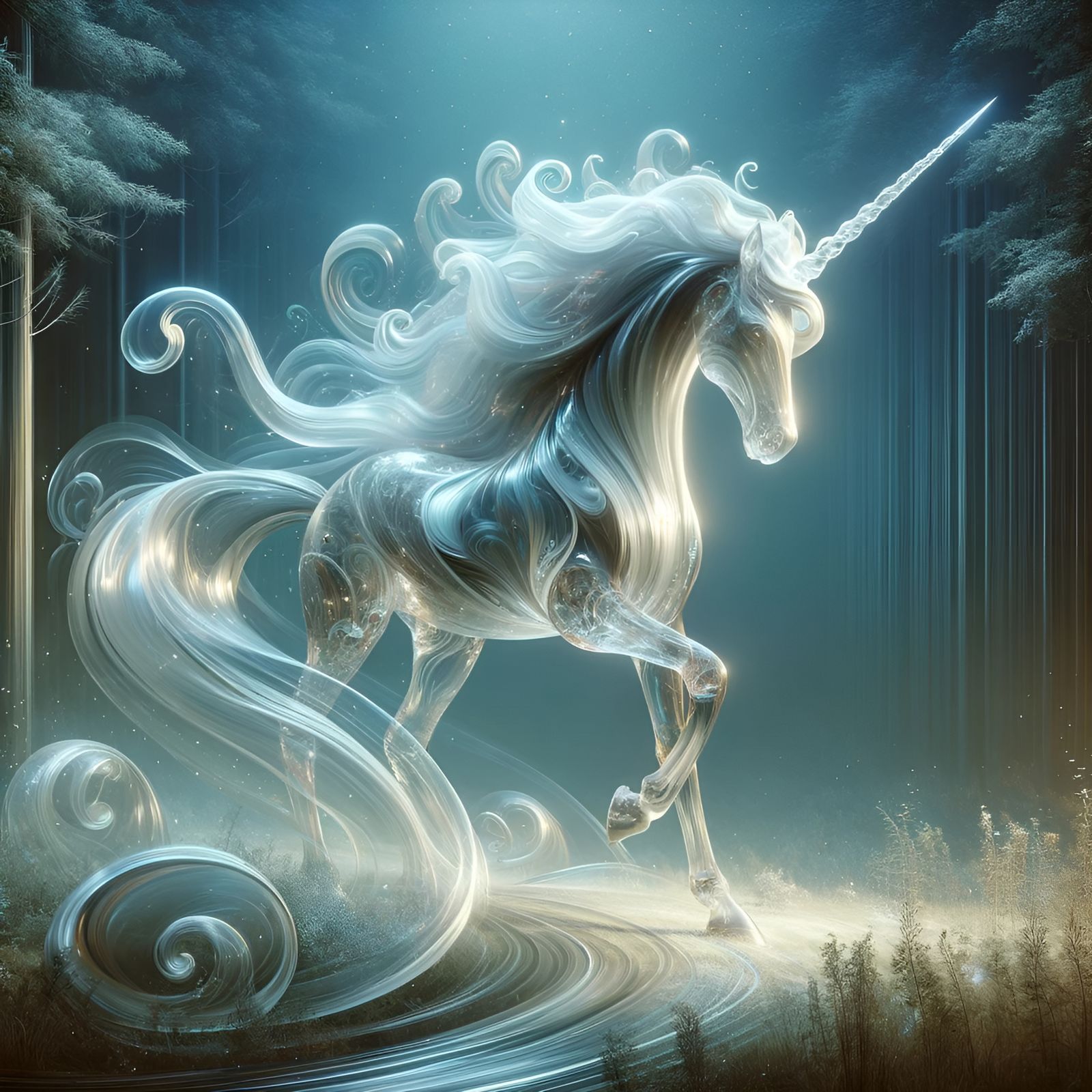 Ancient Magical Unicorn - AI Generated Artwork - NightCafe Creator