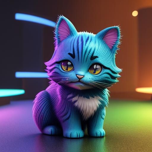 Chibi kitten at the mall