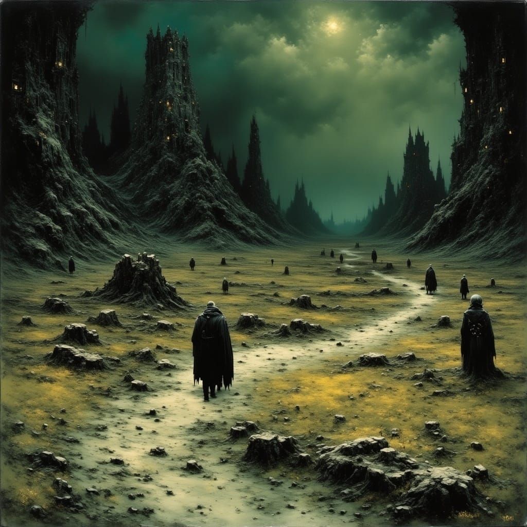 "War of the Worlds" by John Atkinson Grimshaw <lora:Gloomshade:1.0>