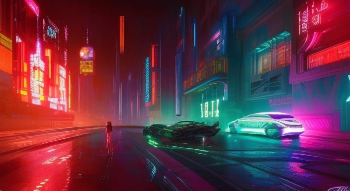 Neon Nightlife - AI Generated Artwork - NightCafe Creator