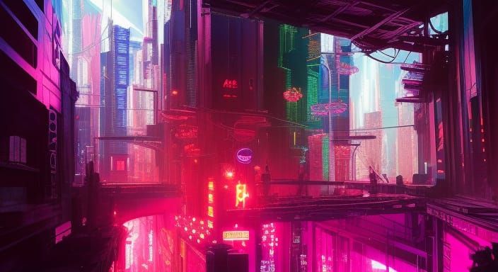 Cyberpunk Neon Wallpaper [1920x1080]. Full credits to u