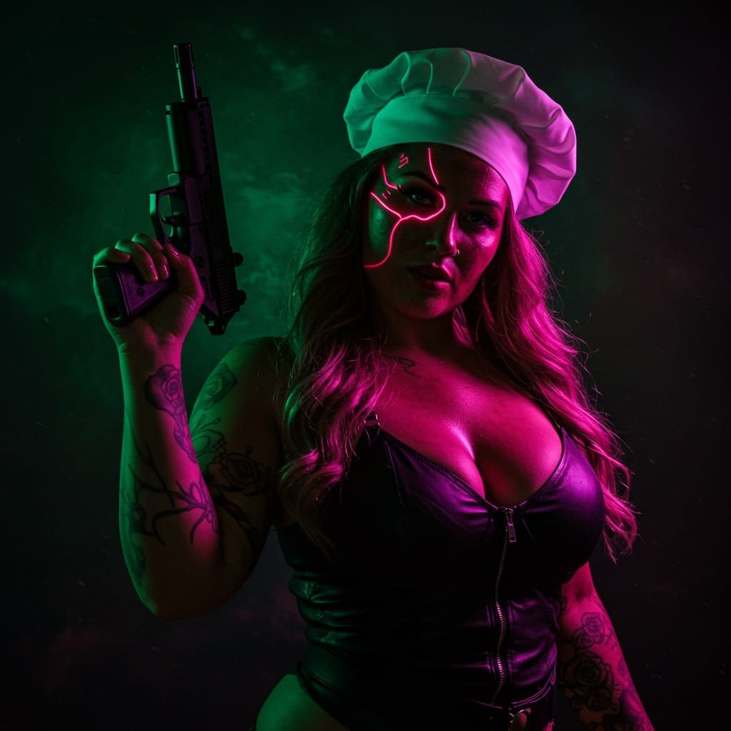 Thick Curvy Women Trippy Portrait