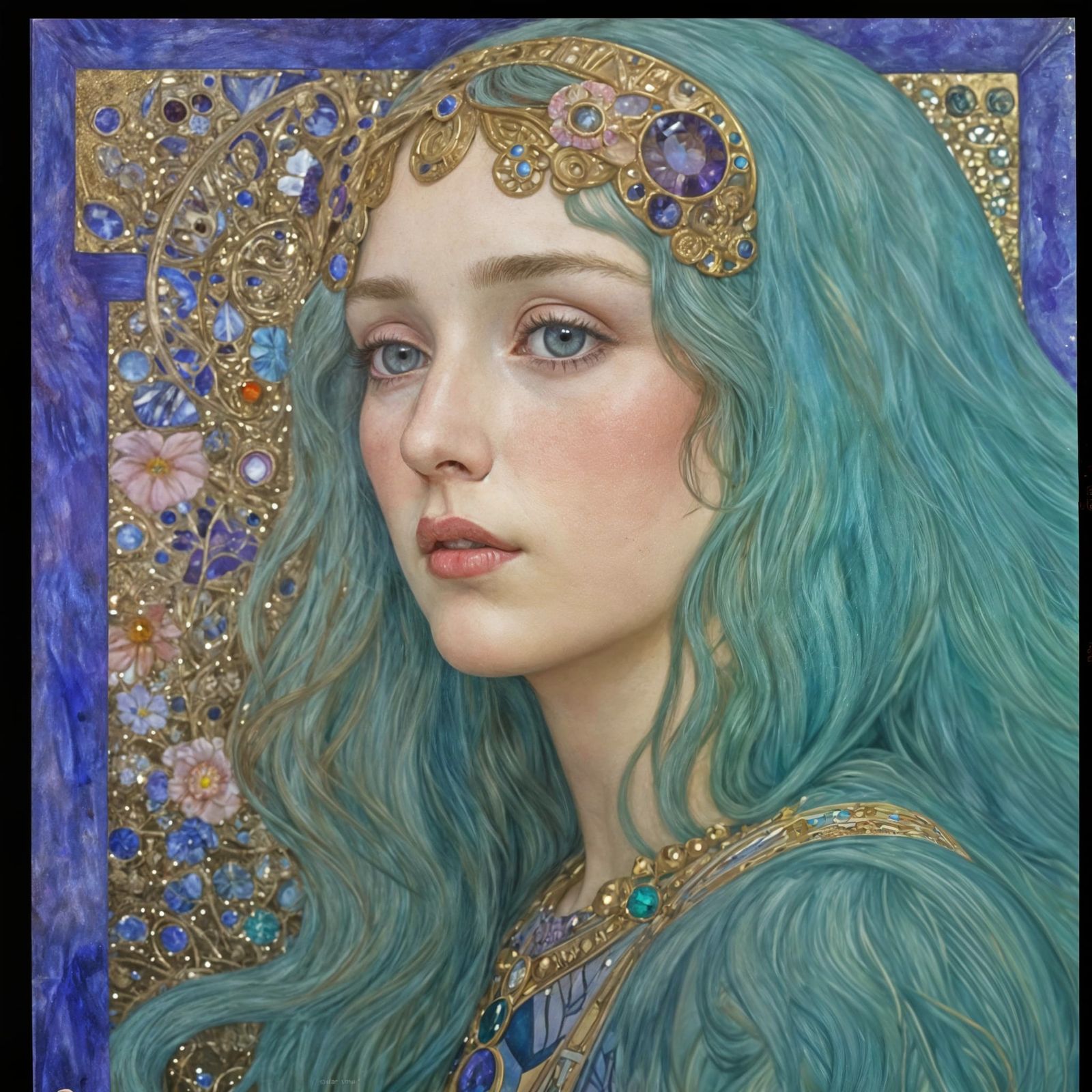 Loving Finnish Woman Adorned With Emeralds and Gold