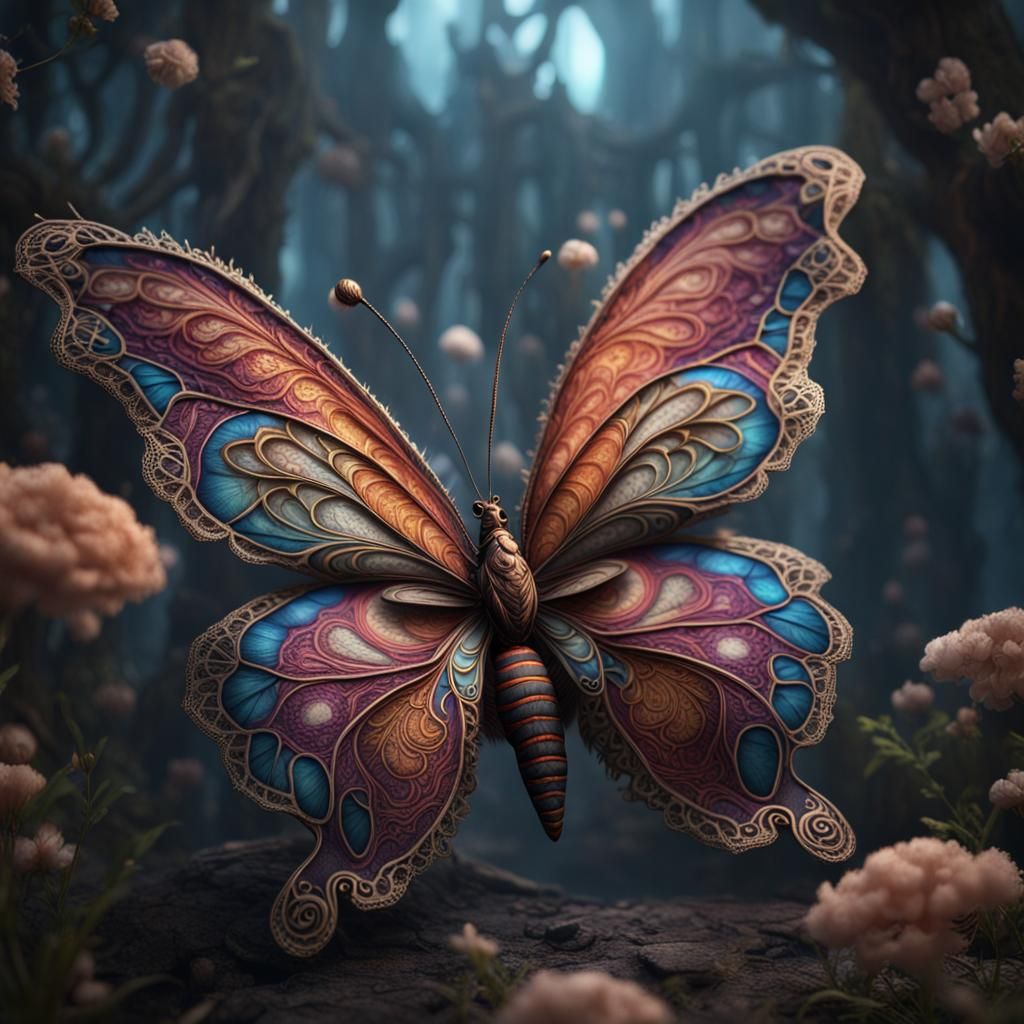 Insanely beautiful butterfly made of Silk and lace and cotton  insanely beautiful butterfly made of different ...  by @Masarlii 