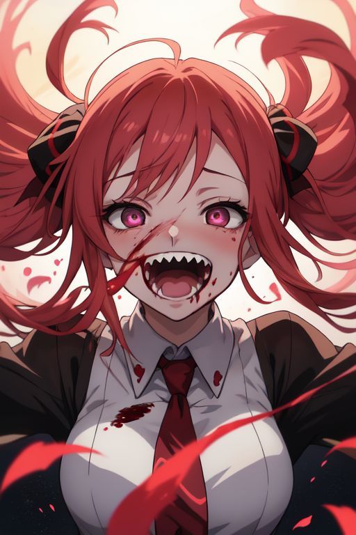 Yandere with  slitted mouths