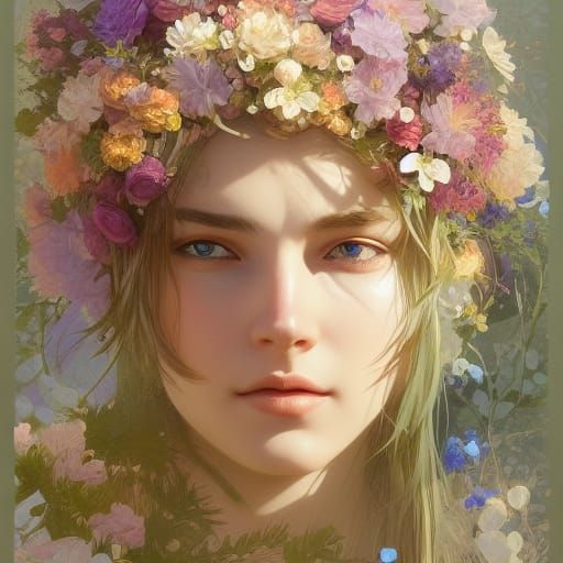 Beautiful flower meadow