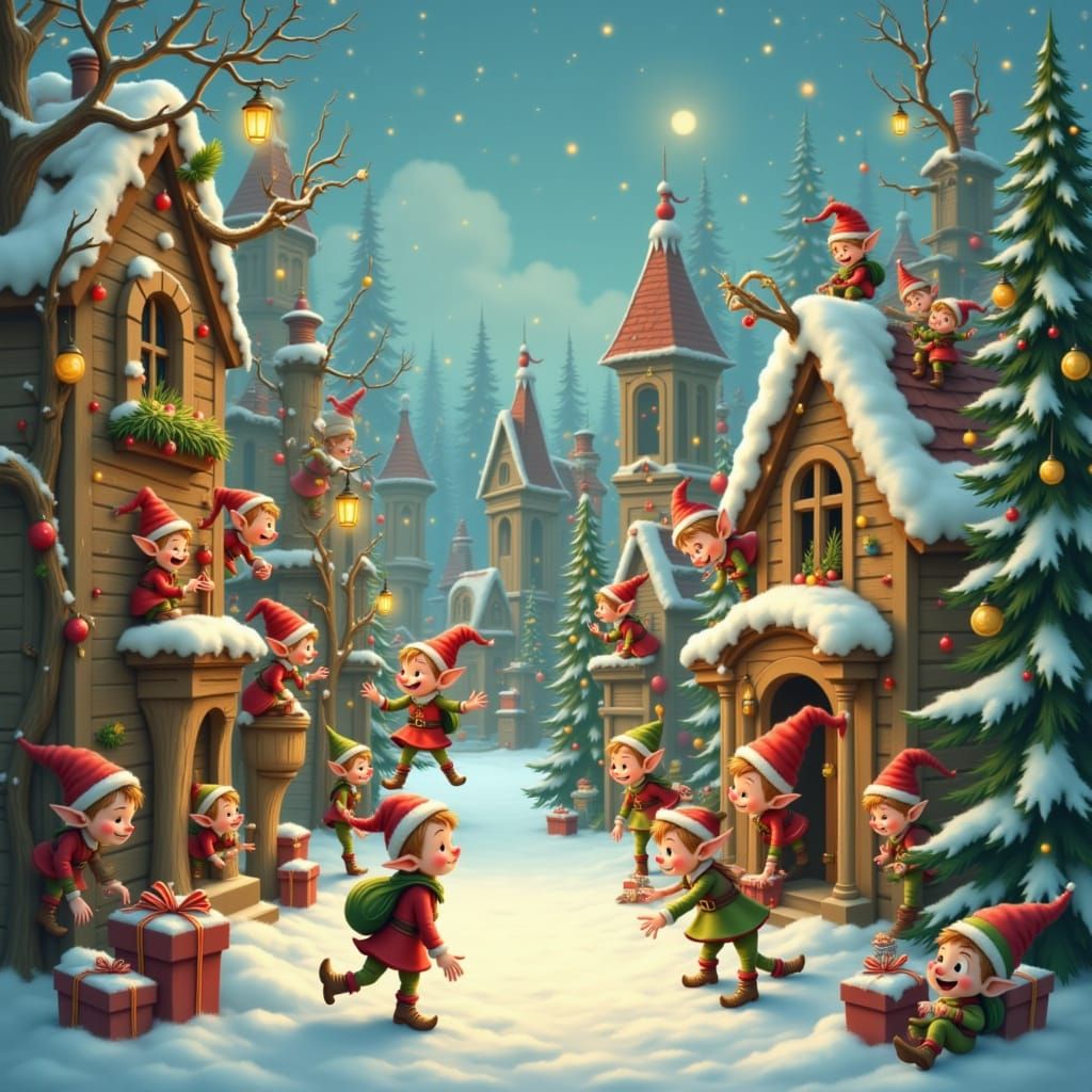 a city in the style of <lora:Elf Service:1.0>