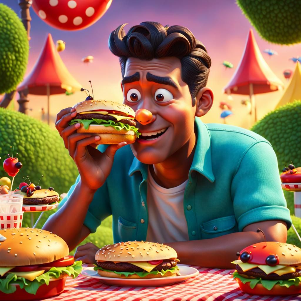A mesmerizing hyperrealistic splash art concept, summer picn...