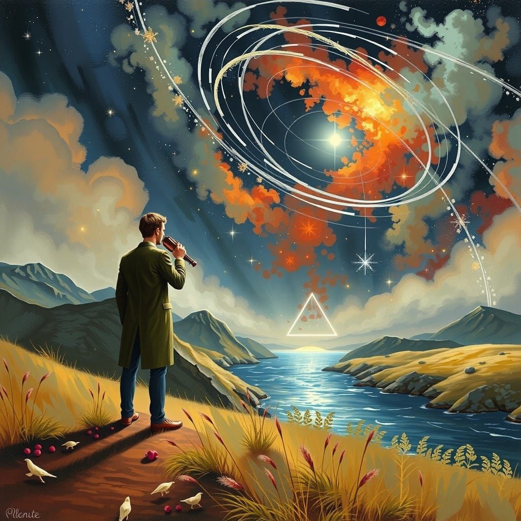 Cyberpunk Goddess in Resonance with Light and Shadow