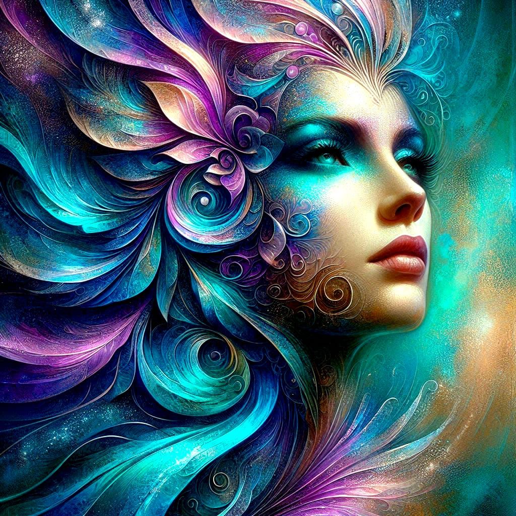 Purple and Turquoise