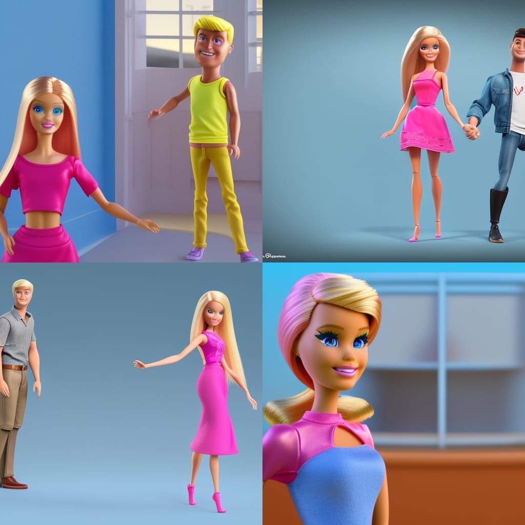 Barbie And Ken - Ai Generated Artwork - Nightcafe Creator