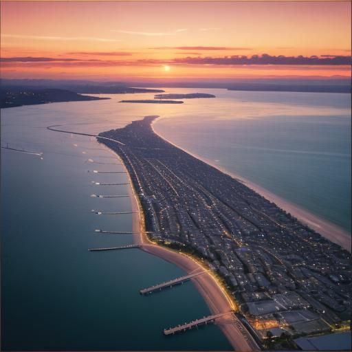 Sunset over the bay⦂