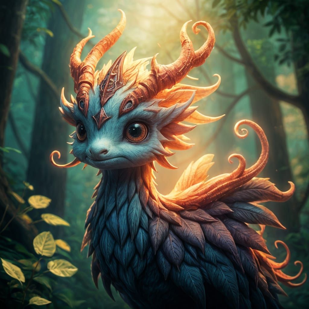 Enchanting Mythical Creature in Detailed Digital Painting