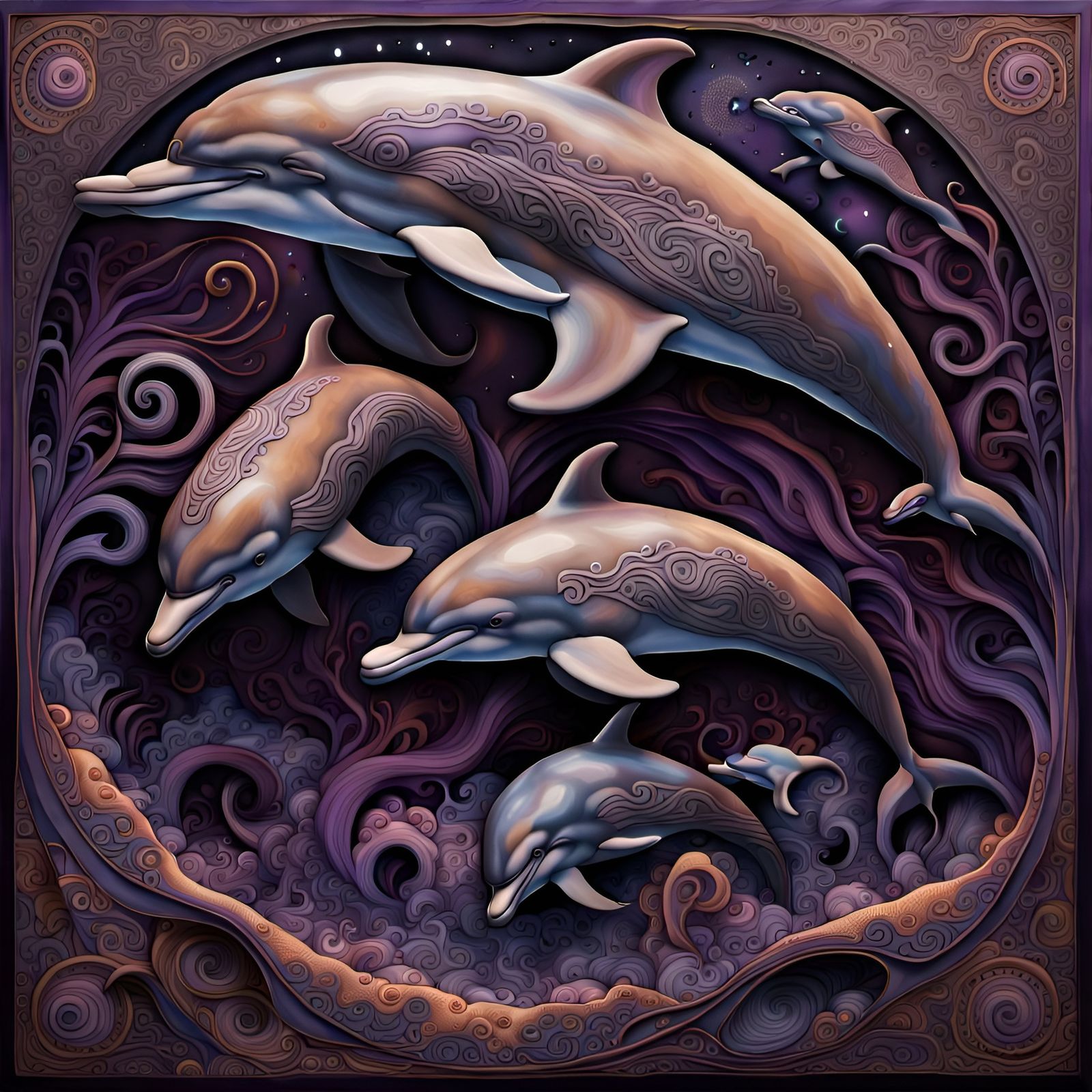 Dolphins - AI Generated Artwork - NightCafe Creator