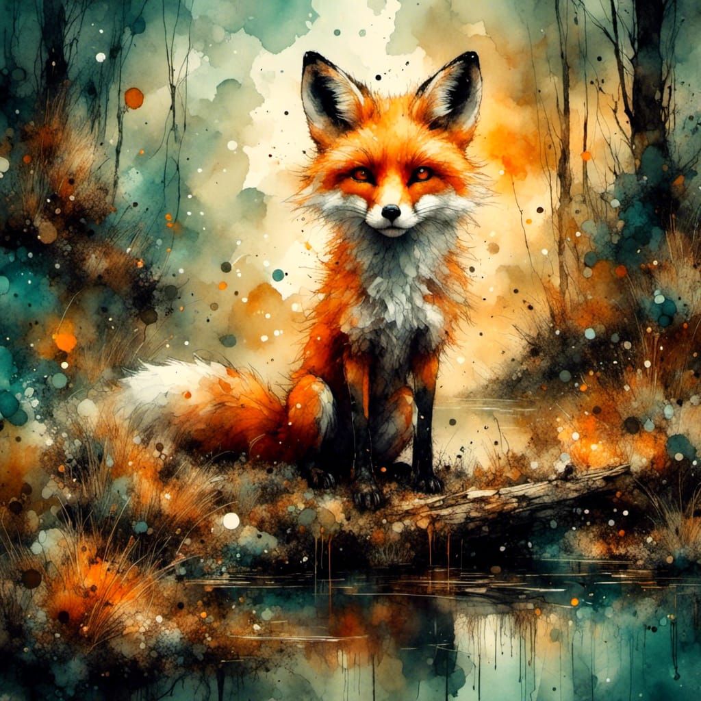 Inquisitive fox - AI Generated Artwork - NightCafe Creator