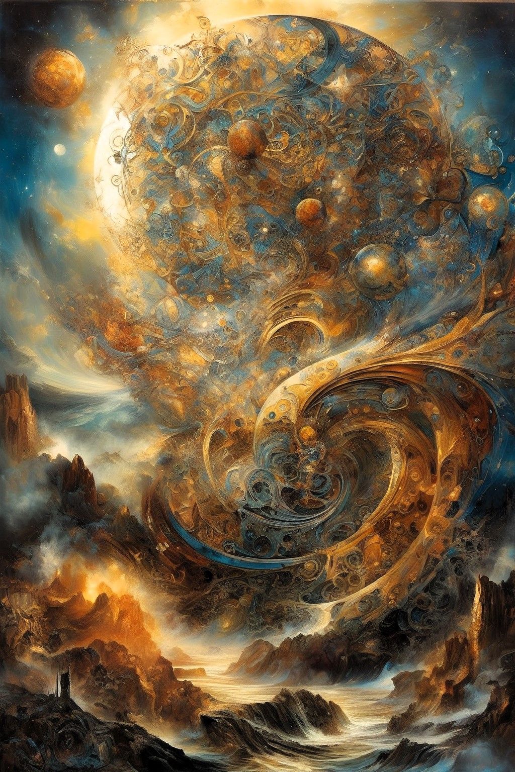 Surreal gold landscape 9