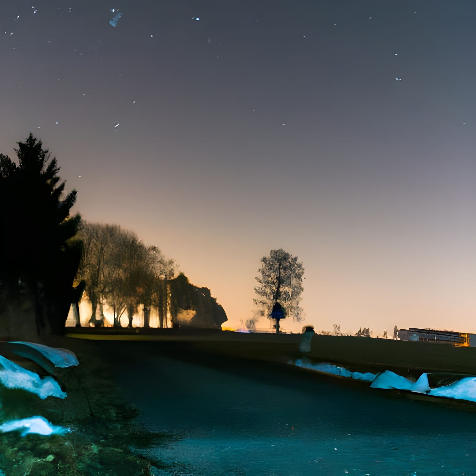 a walk under the stars