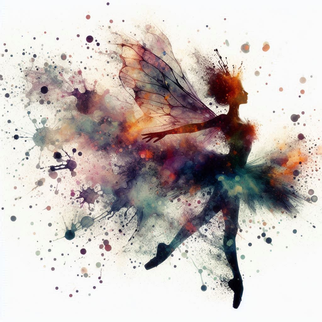 double exposure beautiful fantasy DALL-E 3 portrait landscape..