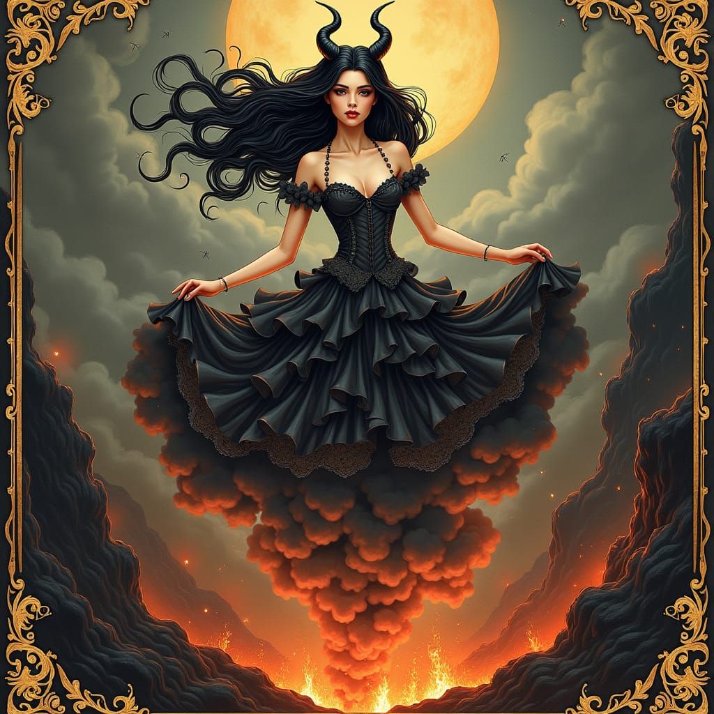 art nouveau demon AI Generated Artwork NightCafe Creator