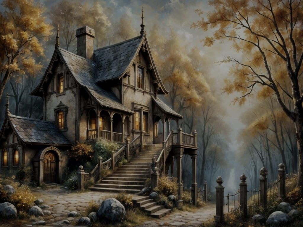 Gothic Cottage  by @Sharonjoy