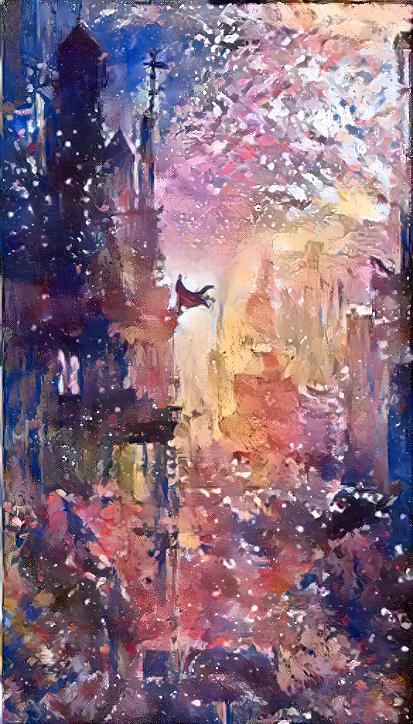 Batman looking over the city