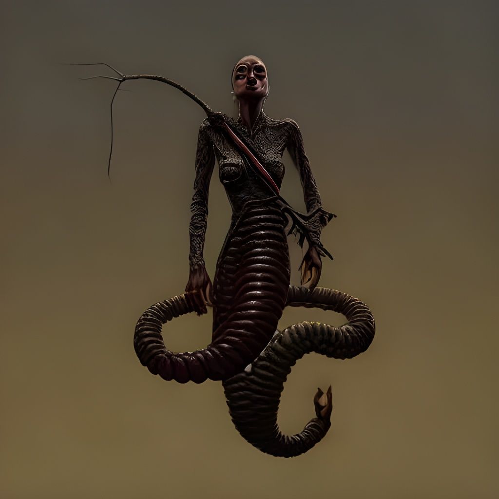 The Worm Woman - AI Generated Artwork - NightCafe Creator