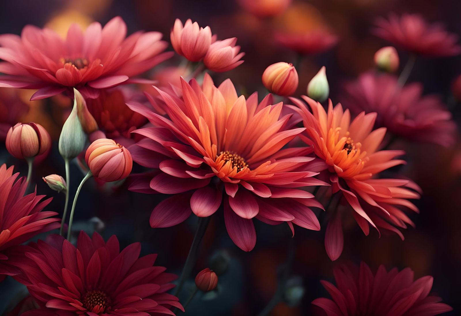 Fantasy Autumn Flowers: A Whimsical Floral Arrangement