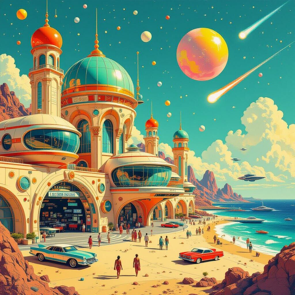Retro-Future Beach-Side Hotel  by @Chemistry