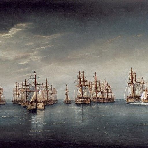 The Danish Fleet with hundreds of ships