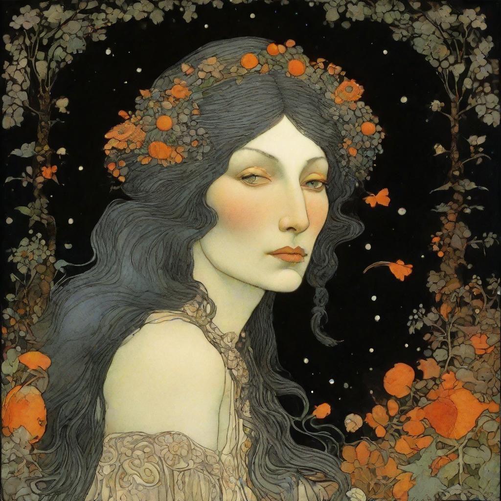 Wise Woman in the style of Edmund Dulac and Arthur Rackham - 04 - AI ...