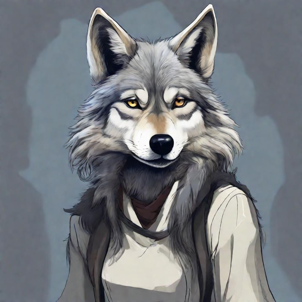 anthropomorphic female wolf