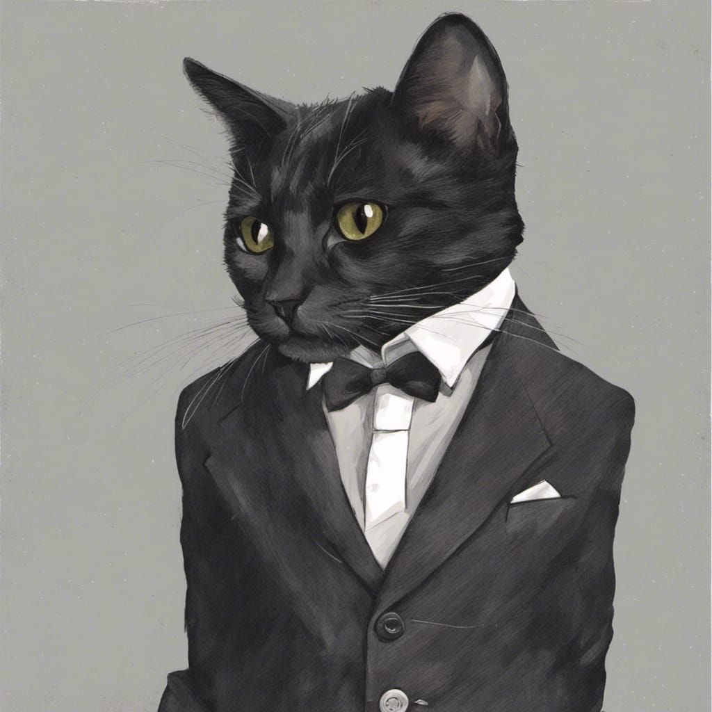 Tuxedo Cat - AI Generated Artwork - NightCafe Creator