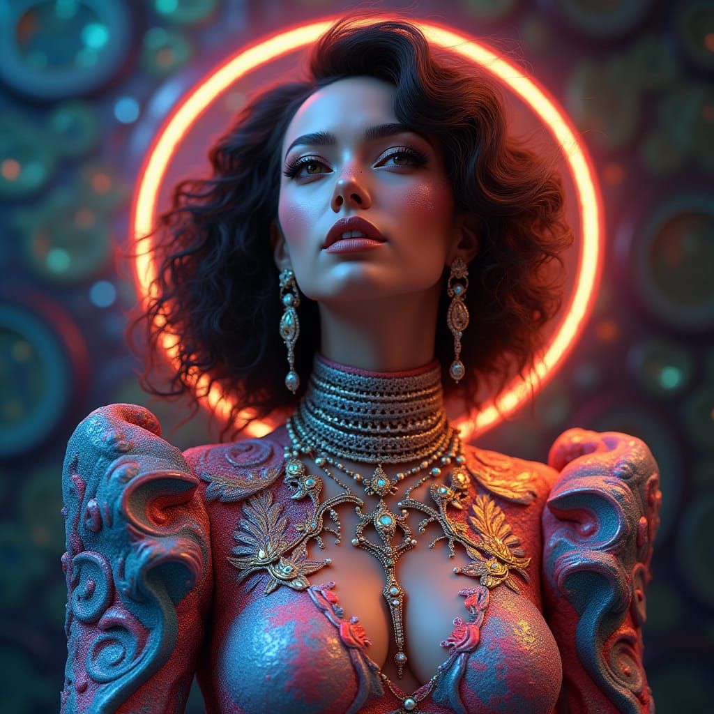 Hyper-realistic portrait of a beautiful woman.