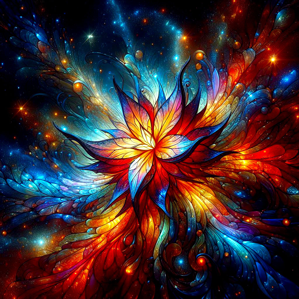 Stained glass fireworks