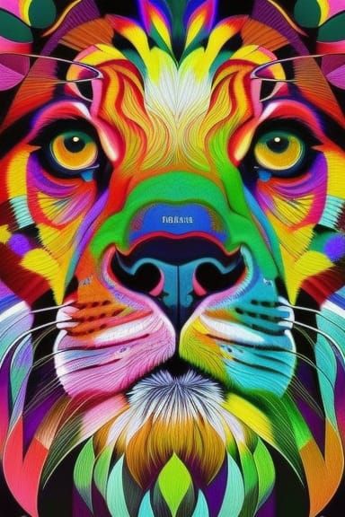 Geometric Tiger - AI Generated Artwork - NightCafe Creator