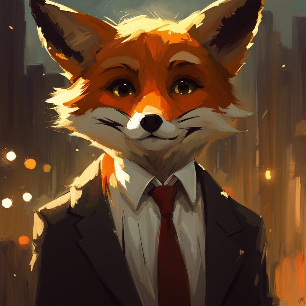 Fox Wearing a Suit - AI Generated Artwork - NightCafe Creator