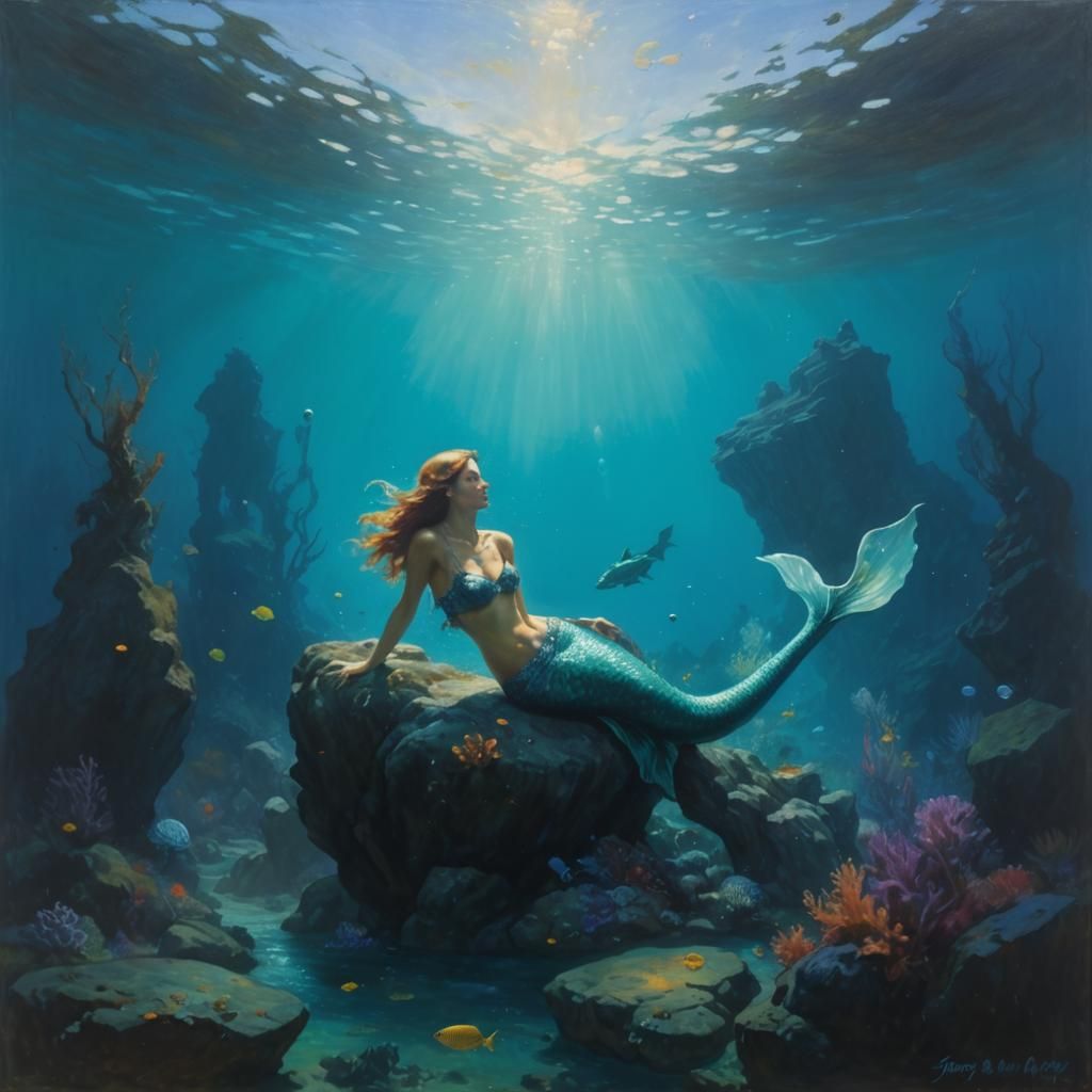 mermaid woman underwater 2